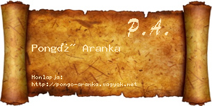 Pongó Aranka névjegykártya